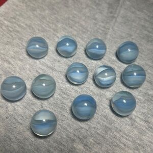 12 count Vintage Vitro Hybrid 4 vein glowing Marbles .62"